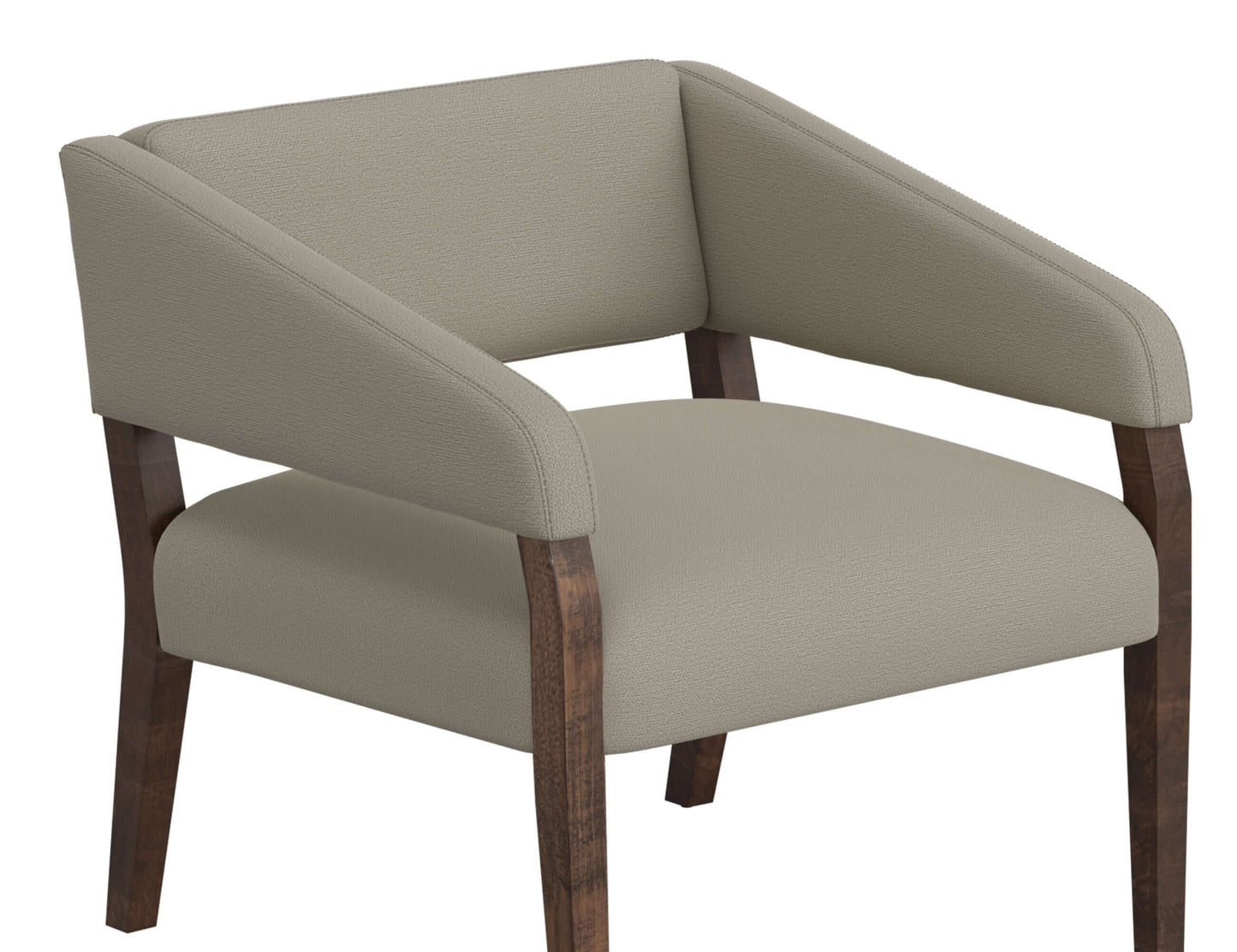Wooden Frame, Armchair - Almond Gray