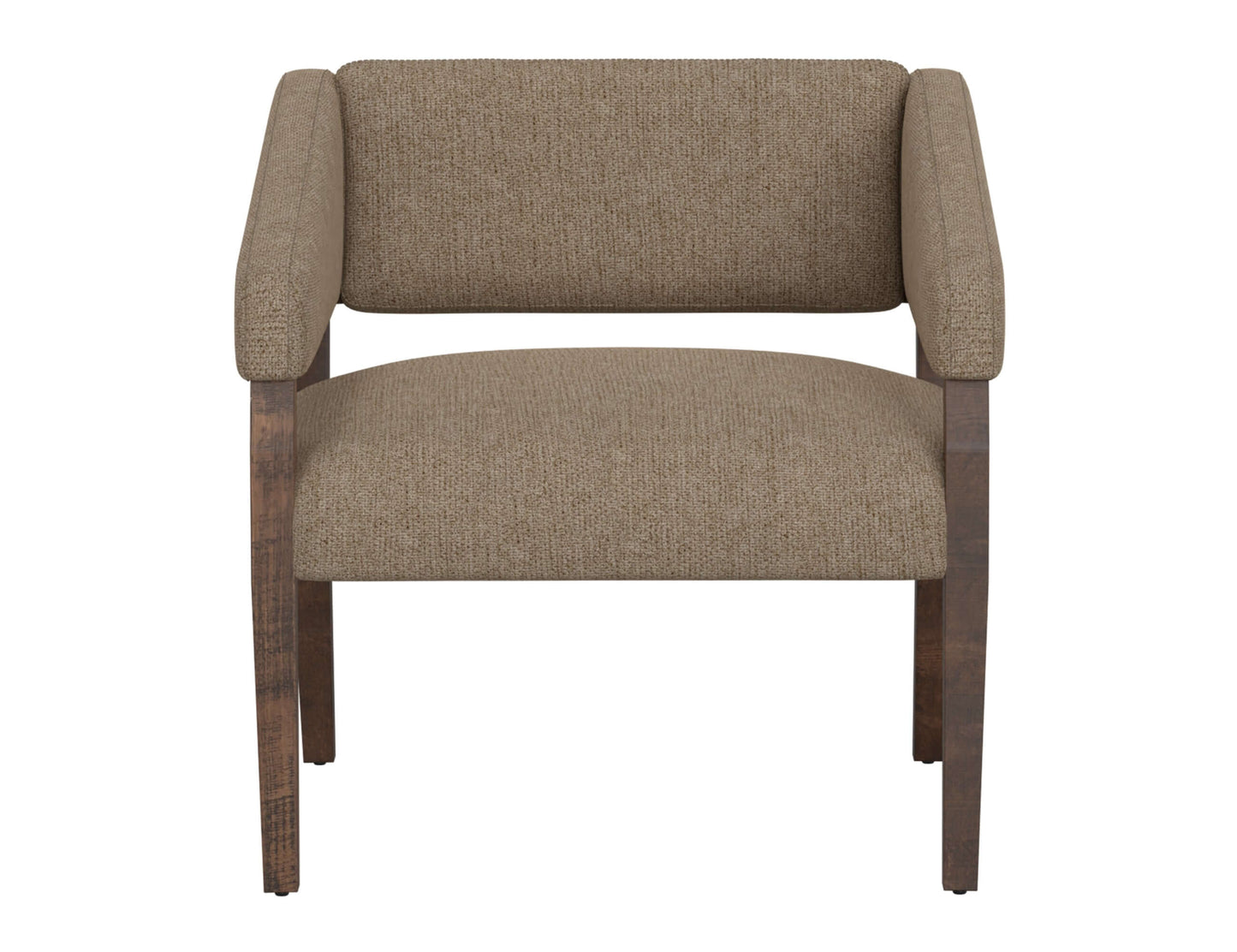 Wooden Frame, Armchair - Brown Camel