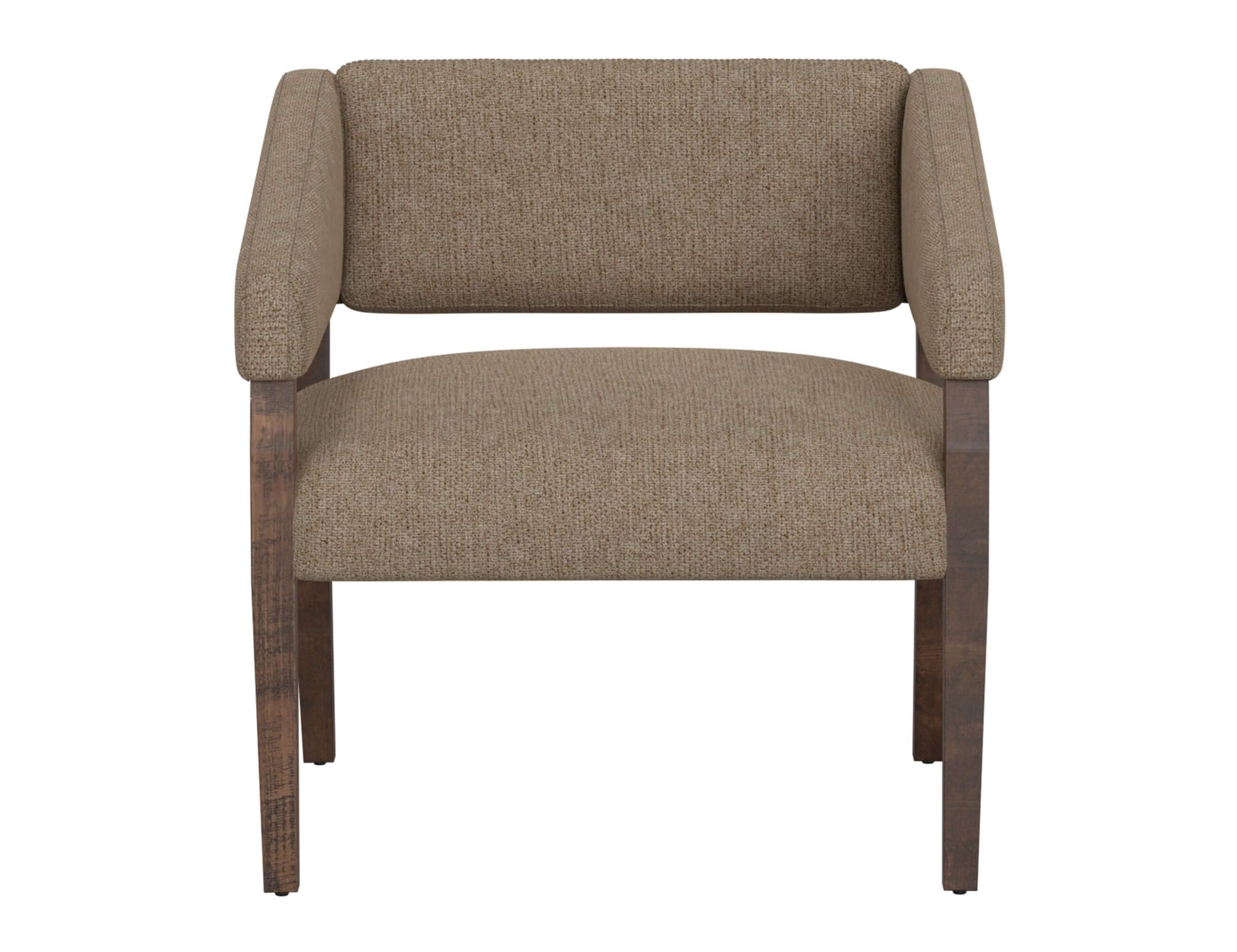 Wooden Frame, Armchair - Brown Camel