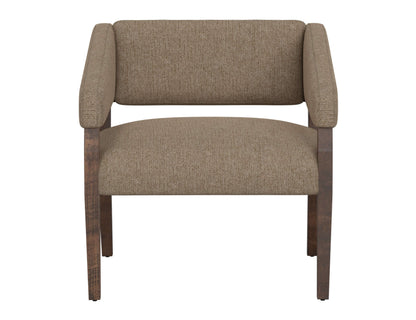 Wooden Frame, Armchair - Brown Camel