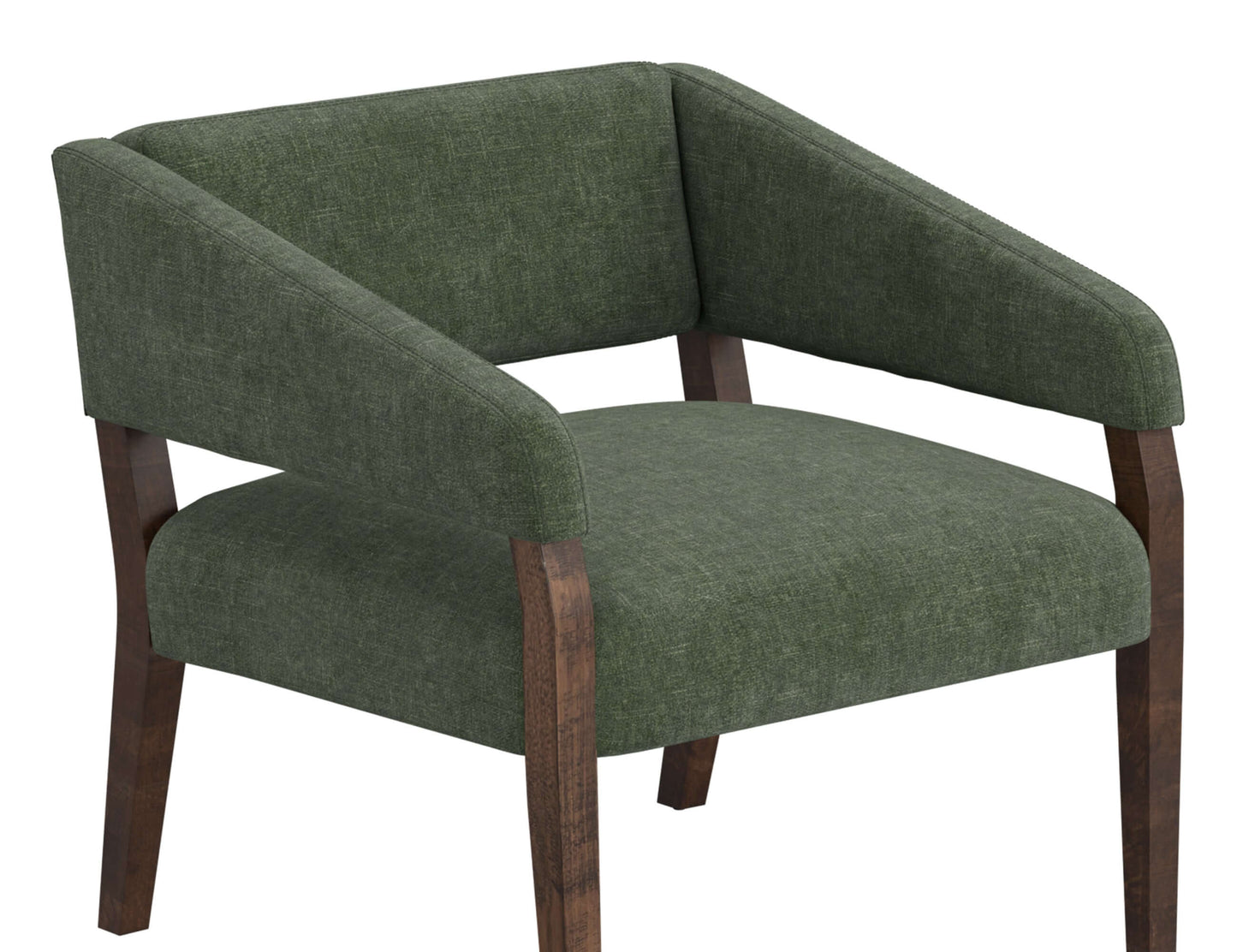 Wooden Frame, Armchair - Olive green