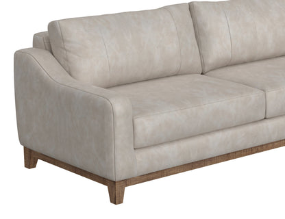Wooden Frame & Base, Armchair - Ivory
