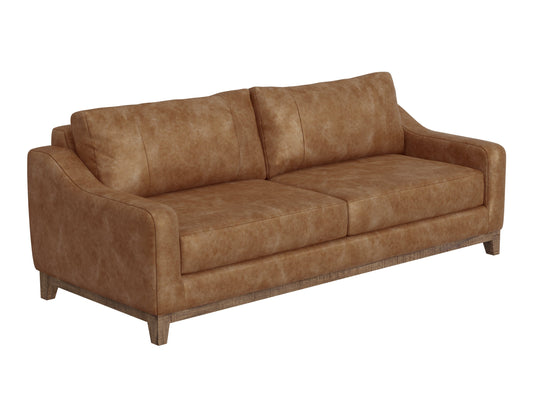 Wooden Frame & Base, Sofa - Caramel Color