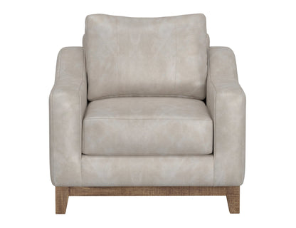 Wooden Frame & Base, Armchair - Ivory