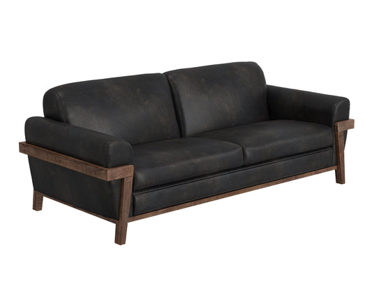 Wooden Frame & Base, Sofa - Licorice Black