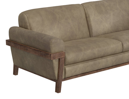 Wooden Frame & Base, Armchair - White Smoke