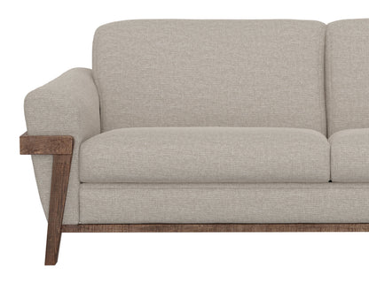 Wooden Frame & Base, Armchair - Agreeable gray