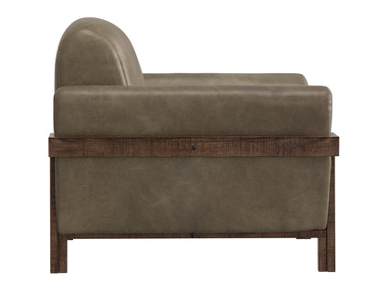 Wooden Frame & Base, Armchair - White Smoke
