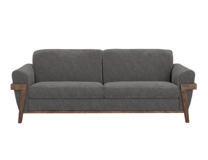 Wooden Frame & Base, Sofa - Iron Gray