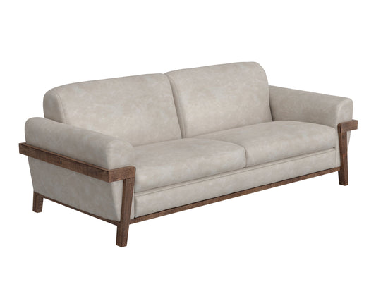 Wooden Frame & Base, Sofa - Ivory