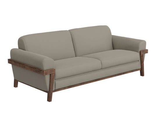 Wooden Frame & Base, Sofa - Almond Gray