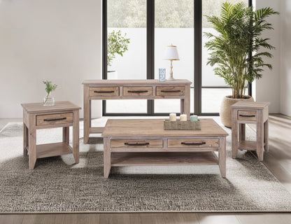 1 Drawer, 1 Shelf, Chairside Table - Ivory White