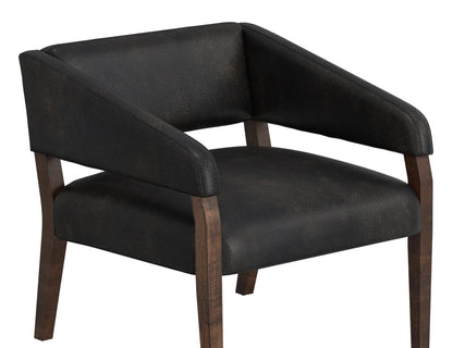 Wooden Frame, Armchair - Licorice Black