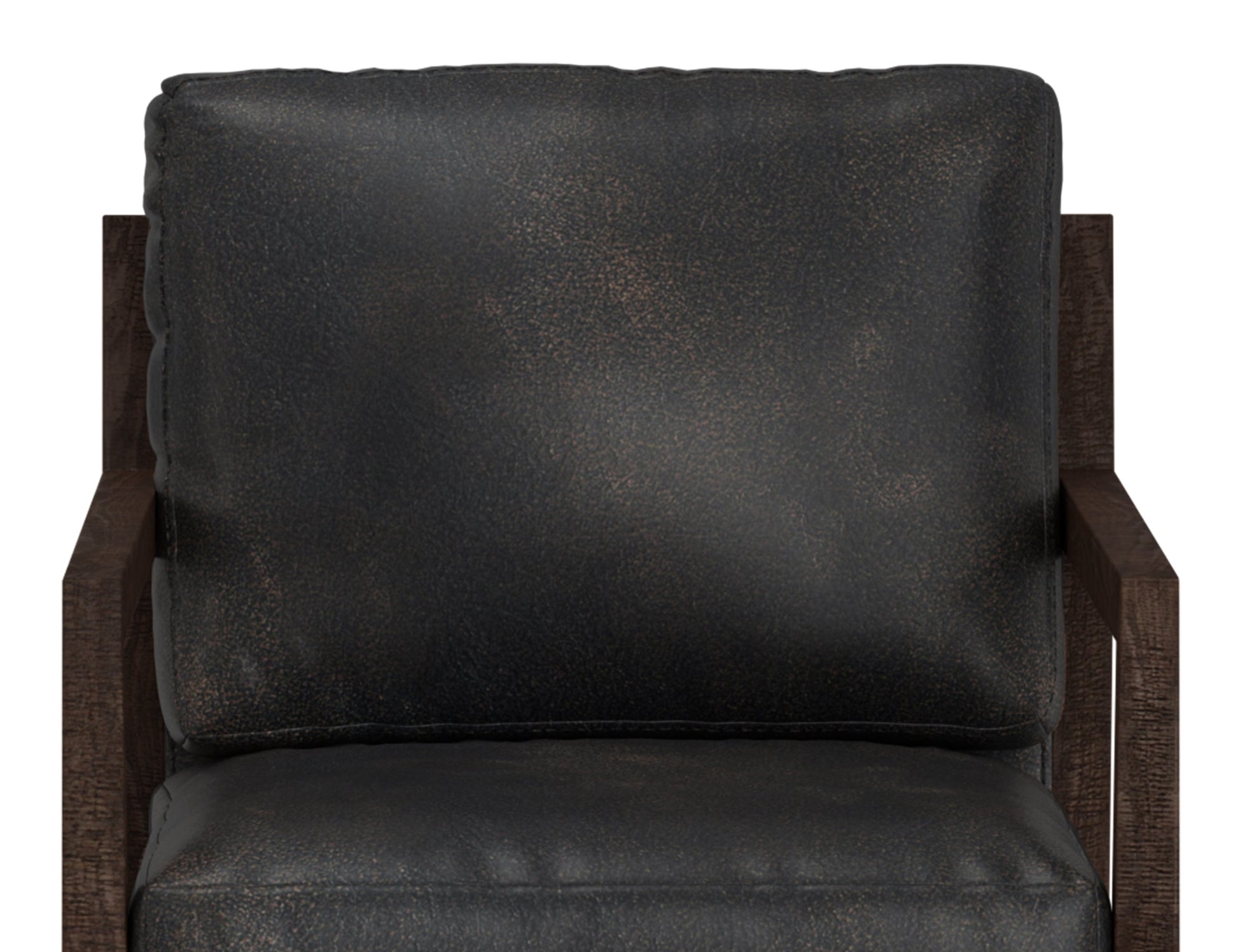 Wooden Frame & Base, Armchair - Licorice Black
