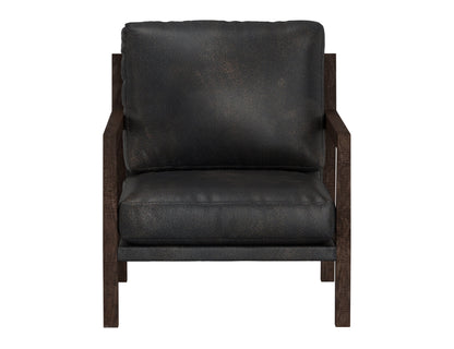 Wooden Frame & Base, Armchair - Licorice Black