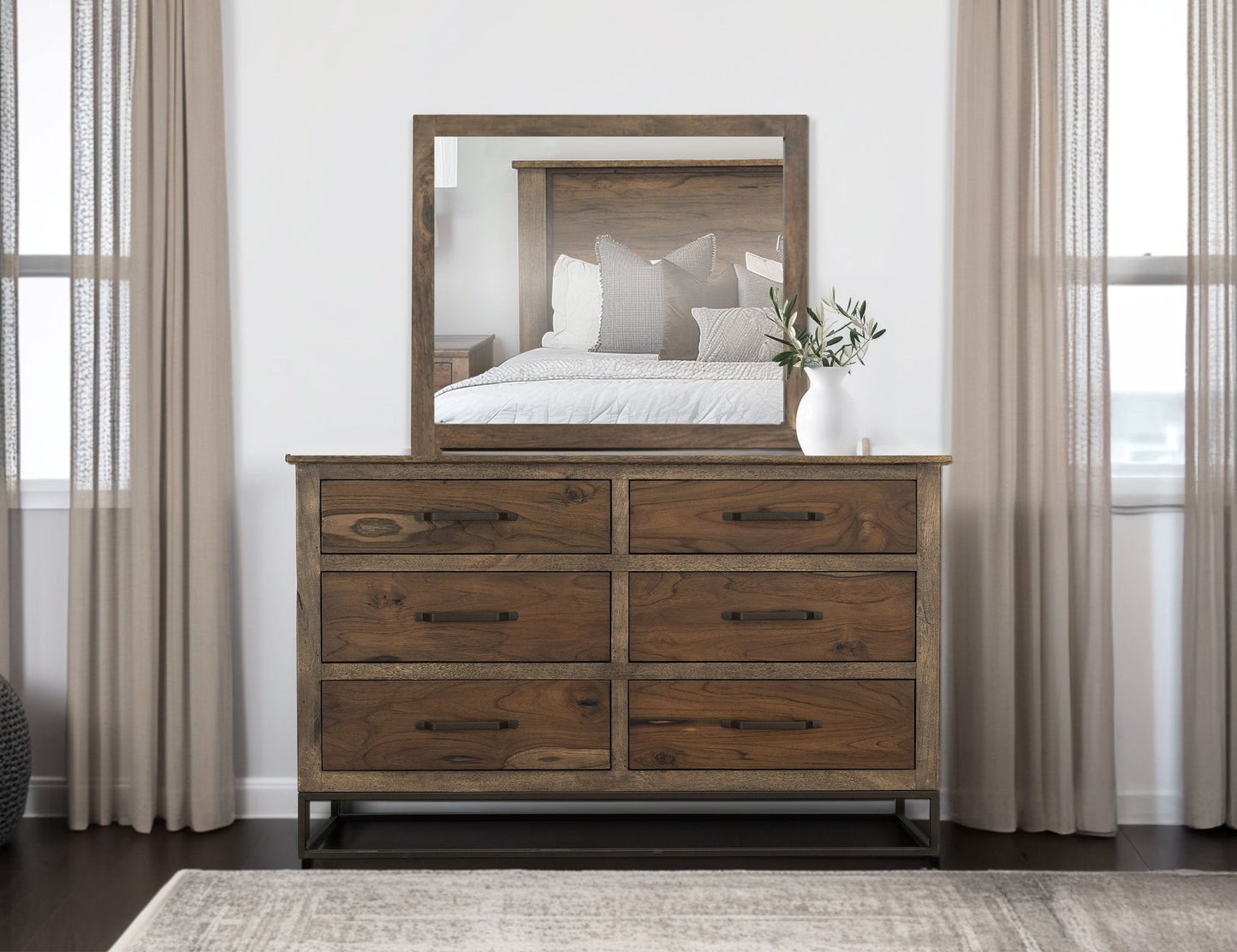 Mirror - Quartersawn Oak & Marooned Brown