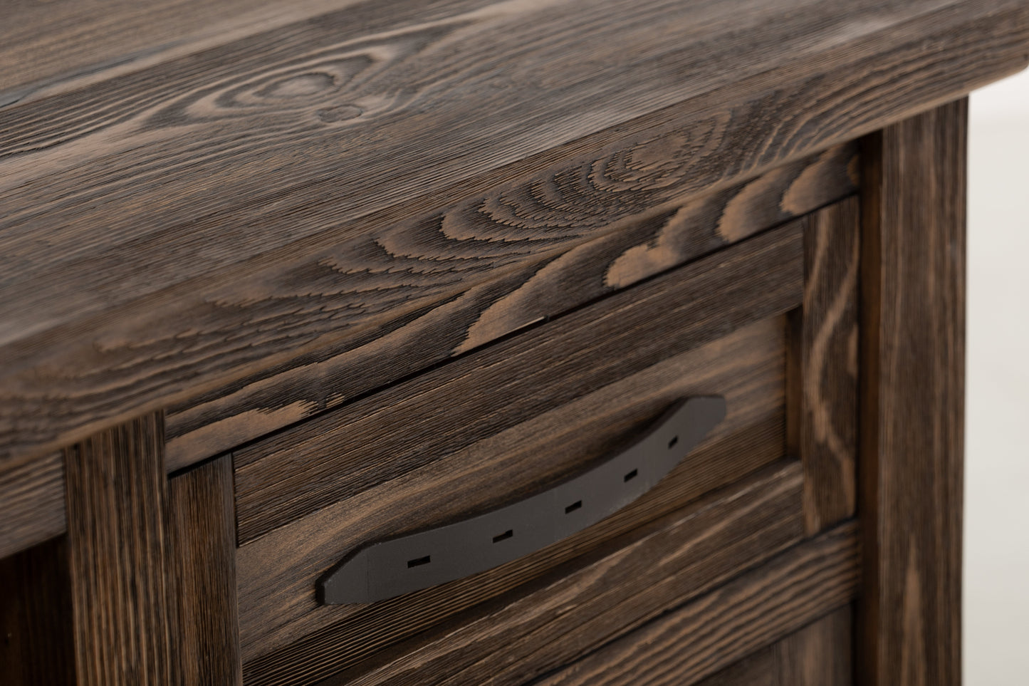 2 Drawer, 2 Door, TV Stand for electric fireplace - Rookwood Brown