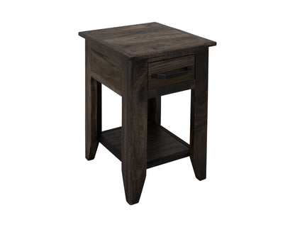 1 Drawer, 1 Shelf, Chairside Table - Oil Black