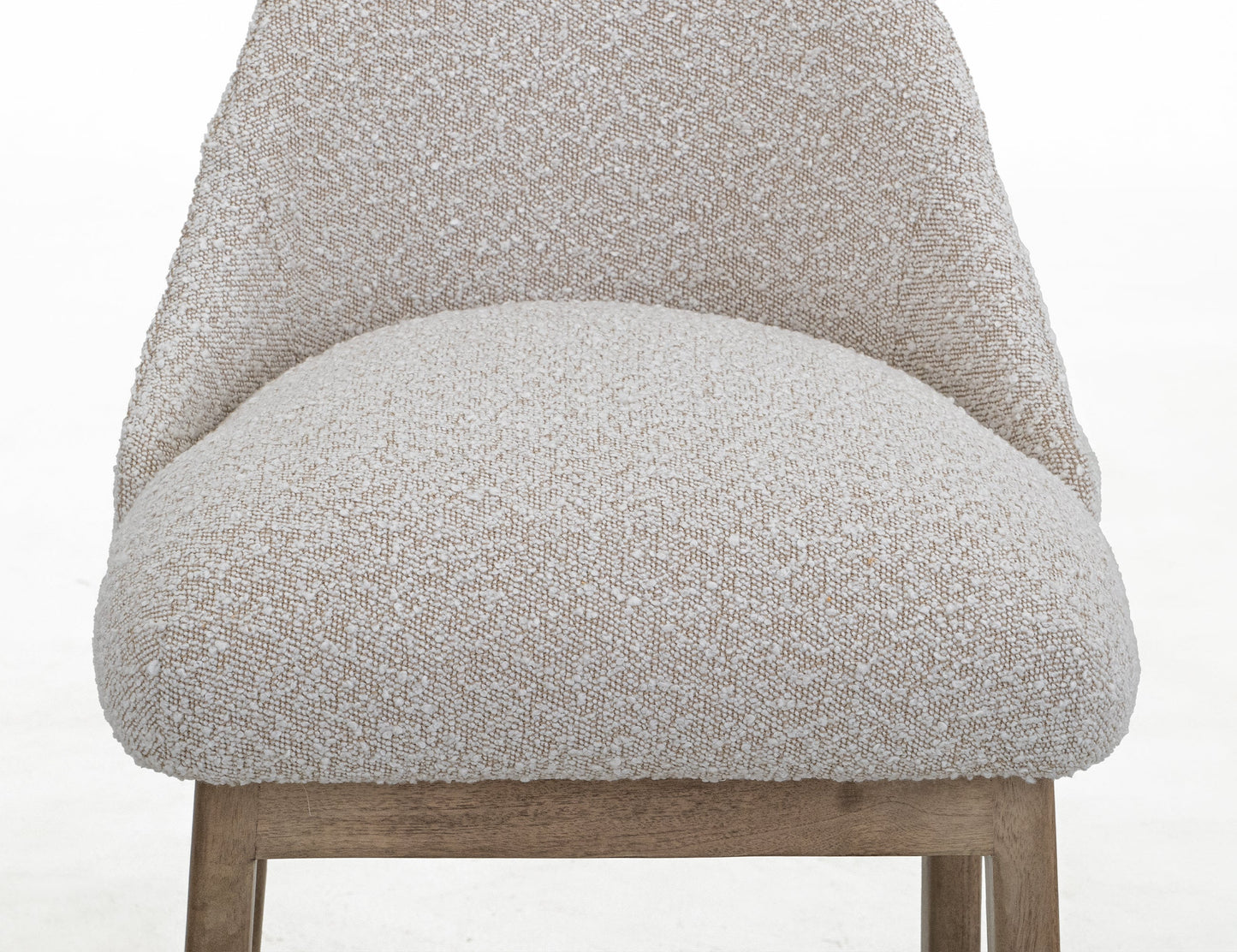 Wooden Frame and Upholstered Seat, Barstool 30" - Light Cream