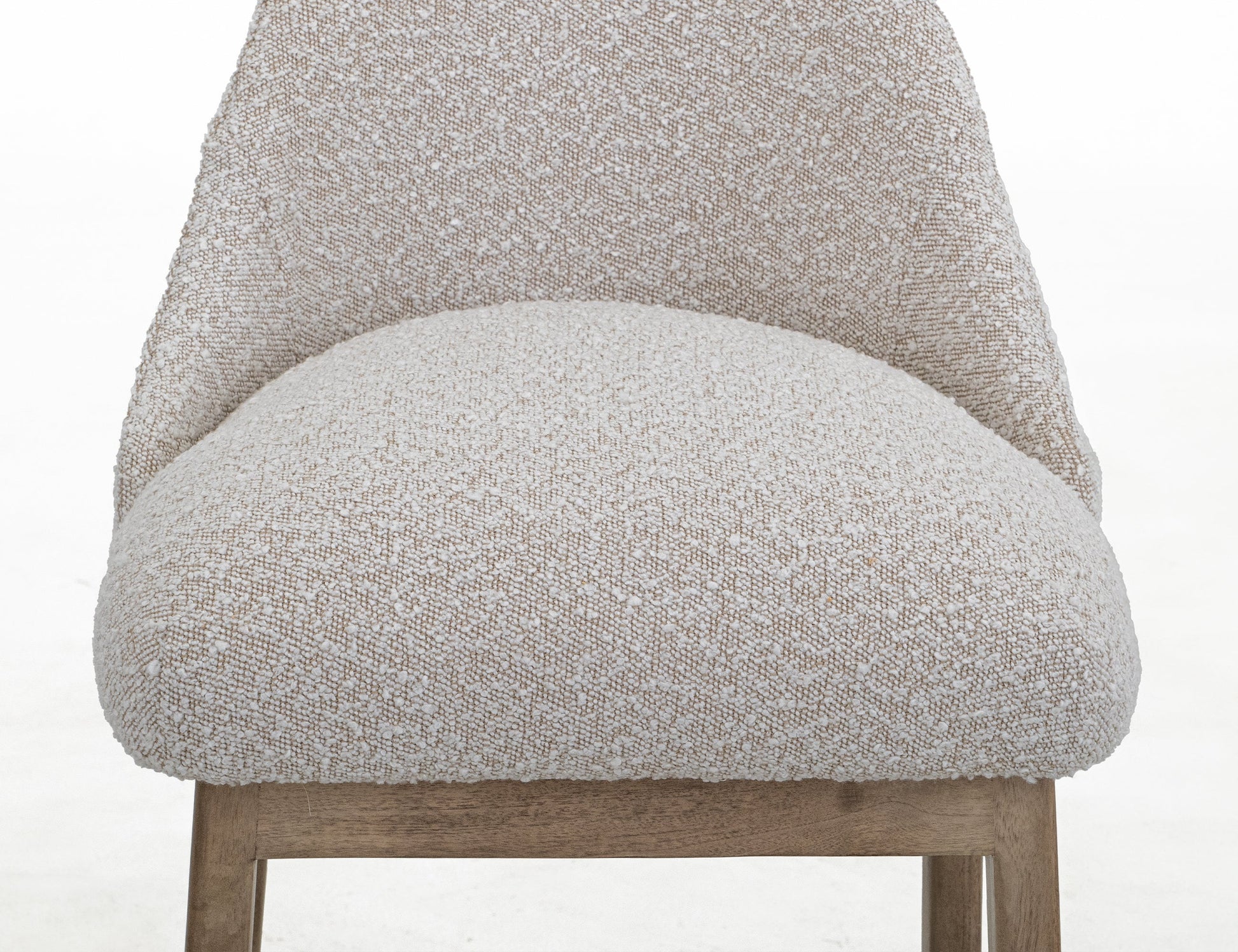 Wooden Frame and Upholstered Seat, Barstool 30" - Light Cream