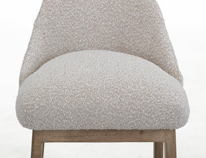 Wooden Frame and Upholstered Seat, Barstool 30" - Light Cream