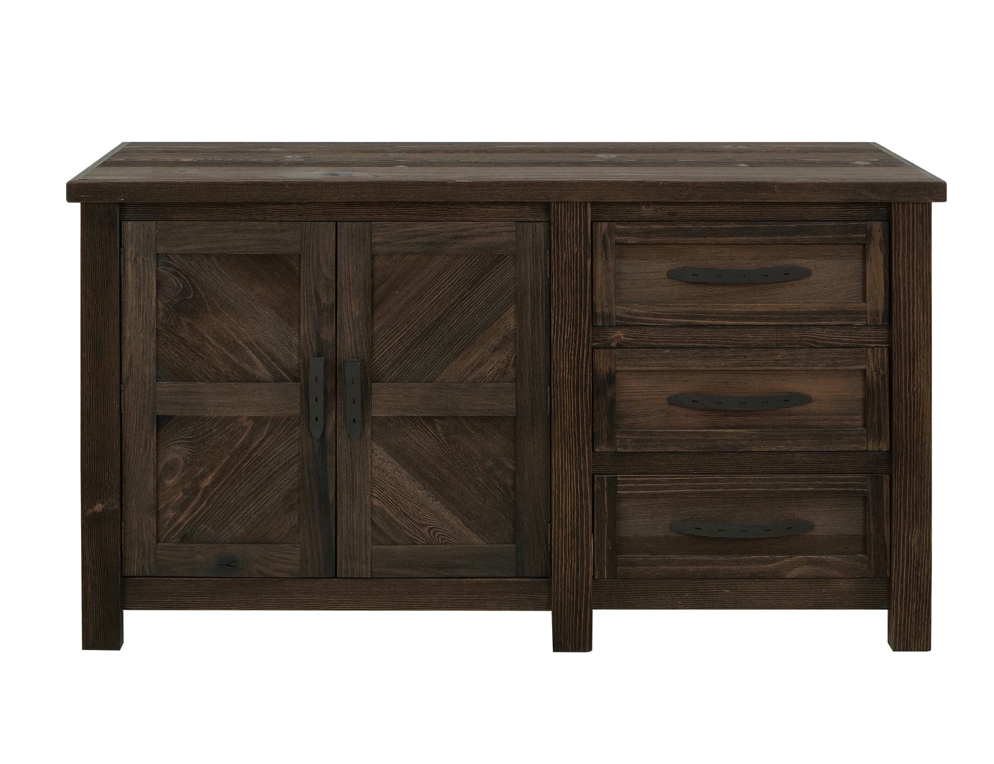 3 Drawer, 2 Door, Buffet - Rookwood Brown