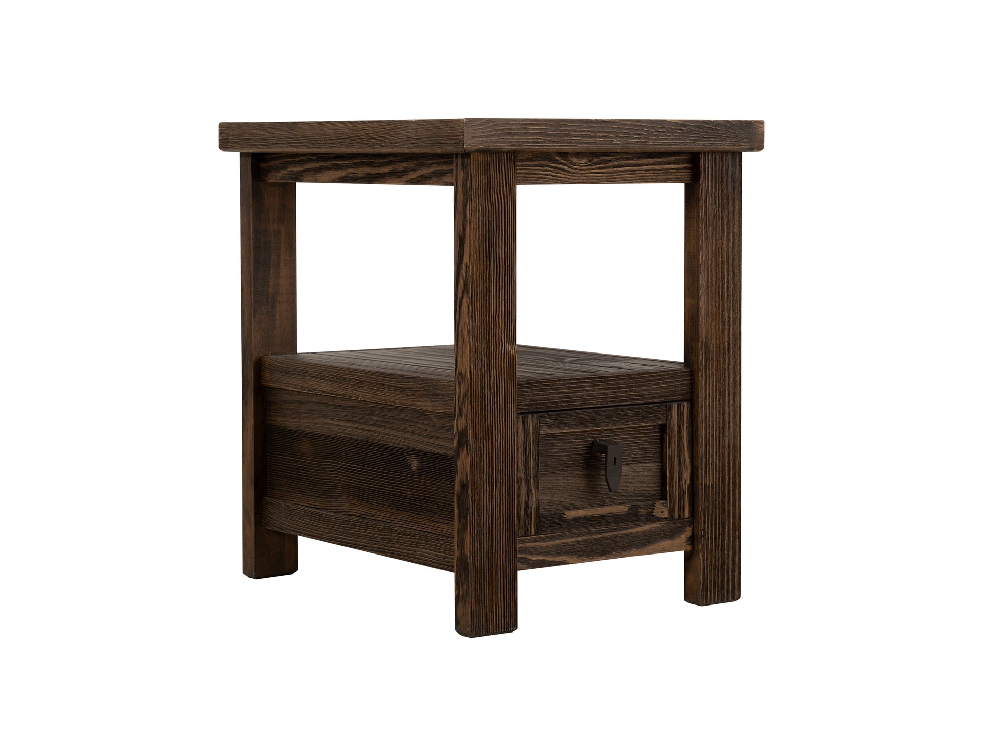 1 Drawer, Chairside Table - Rookwood Brown