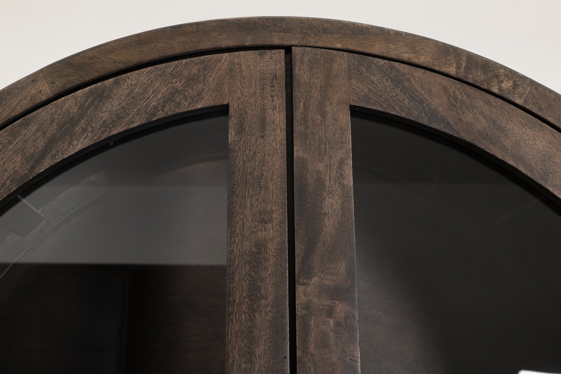 2 Drawer & 2 Glass Doors, Cabinet - Oil Black