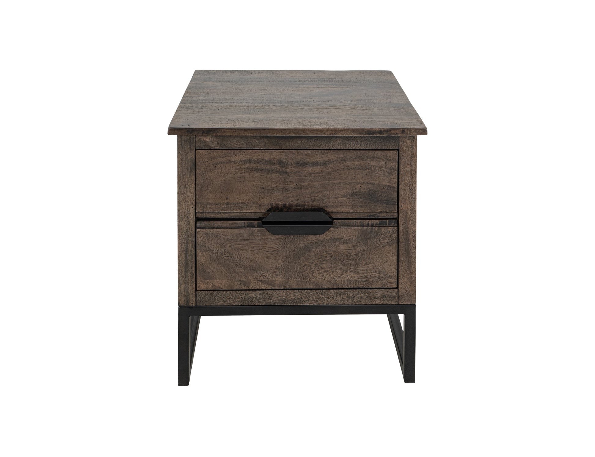 2 Drawer End Table - Cedar Brown