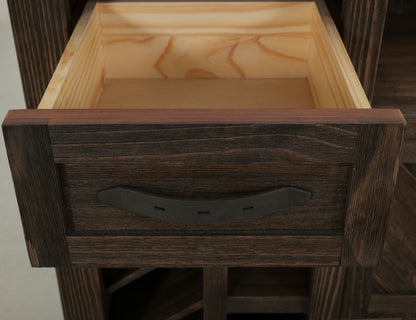 2 Drawer, 2 Door, Bar - Rookwood Brown