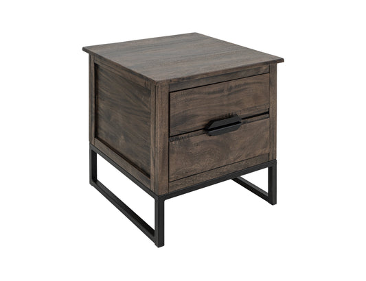 2 Drawer End Table - Cedar Brown