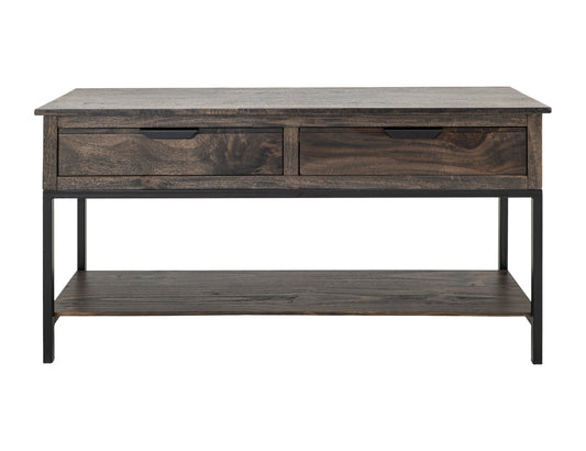 2 Drawer, 1 Shelf Sofa Table - Cedar Brown
