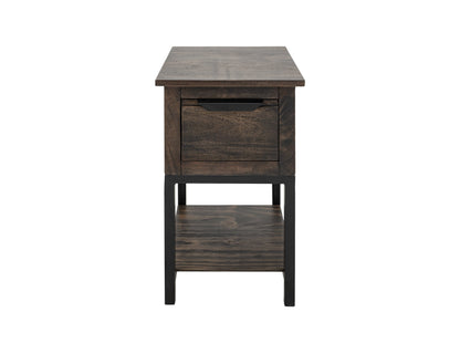1 Drawer, 1 Shelf, Chairside Table - Cedar Brown