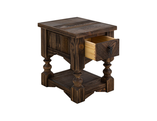 1 Drawer, Chairside Table - Caramel Brown