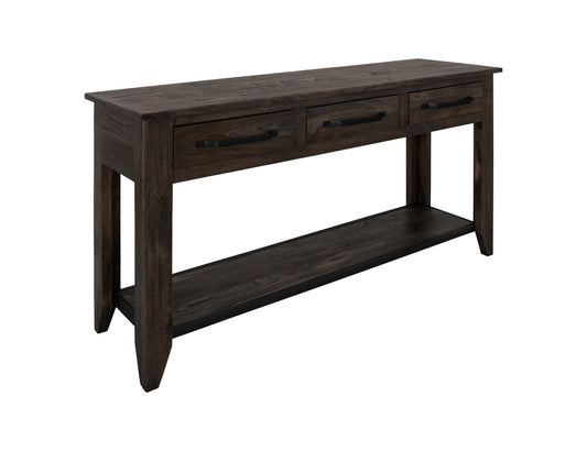 3 Drawer, 1 Shelf Sofa Table - Oil Black
