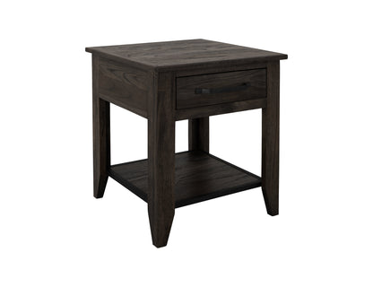 1 Drawer, 1 Shelf, End Table - Oil Black