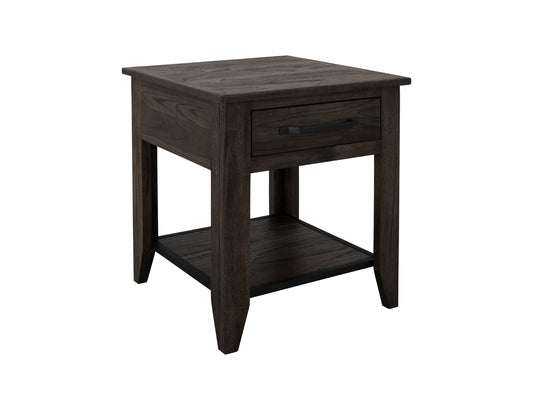 1 Drawer, 1 Shelf, End Table - Oil Black