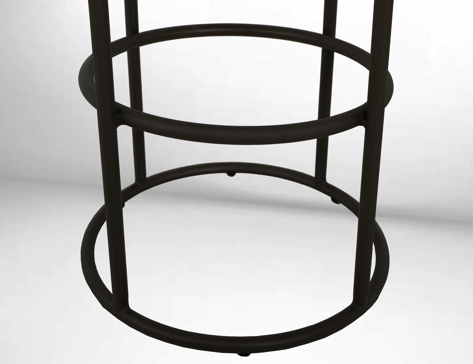 Upholstered Seat & Metal Frame Barstool, 24" - Dark Chocolate