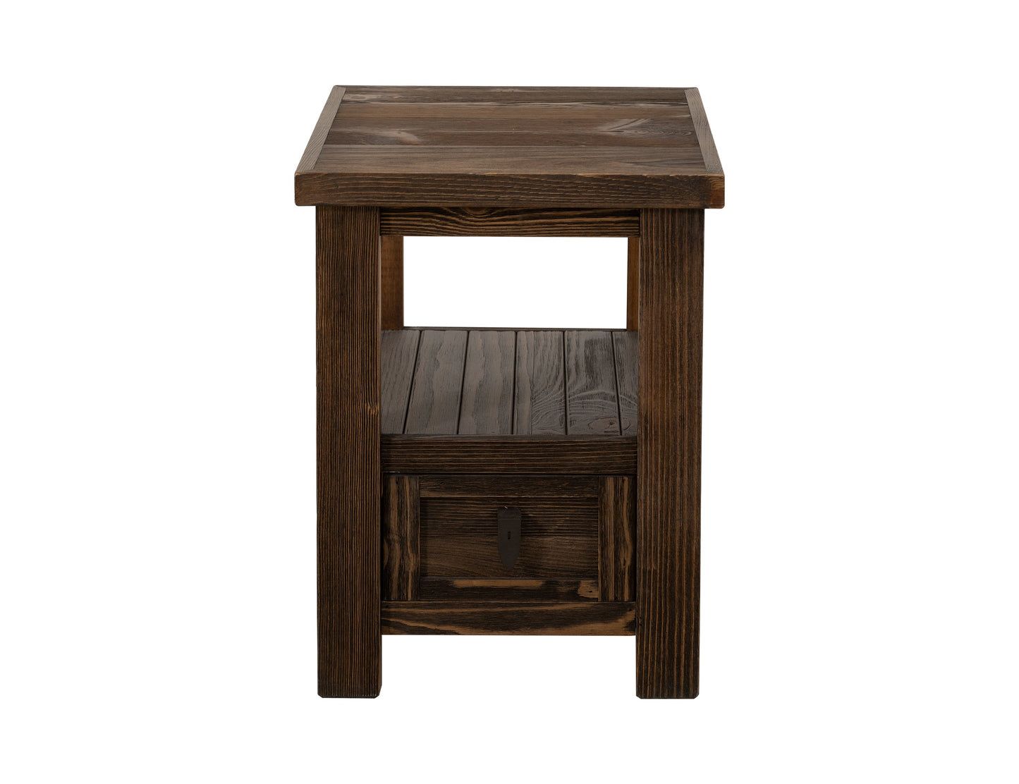 1 Drawer, Chairside Table - Rookwood Brown