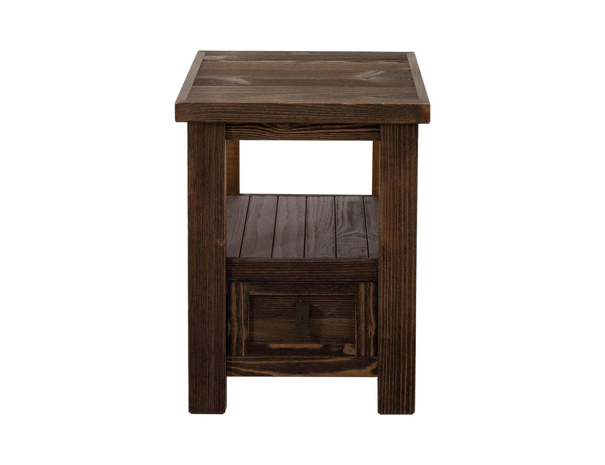 1 Drawer, Chairside Table - Rookwood Brown