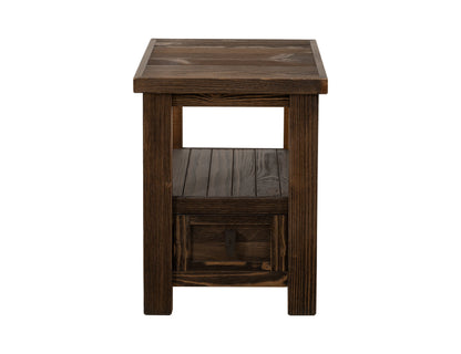 1 Drawer, Chairside Table - Rookwood Brown