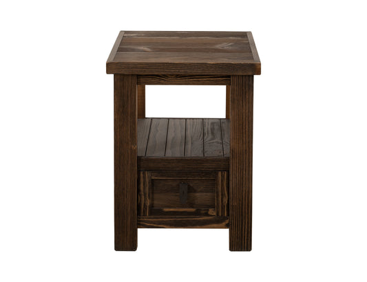 1 Drawer, Chairside Table - Rookwood Brown
