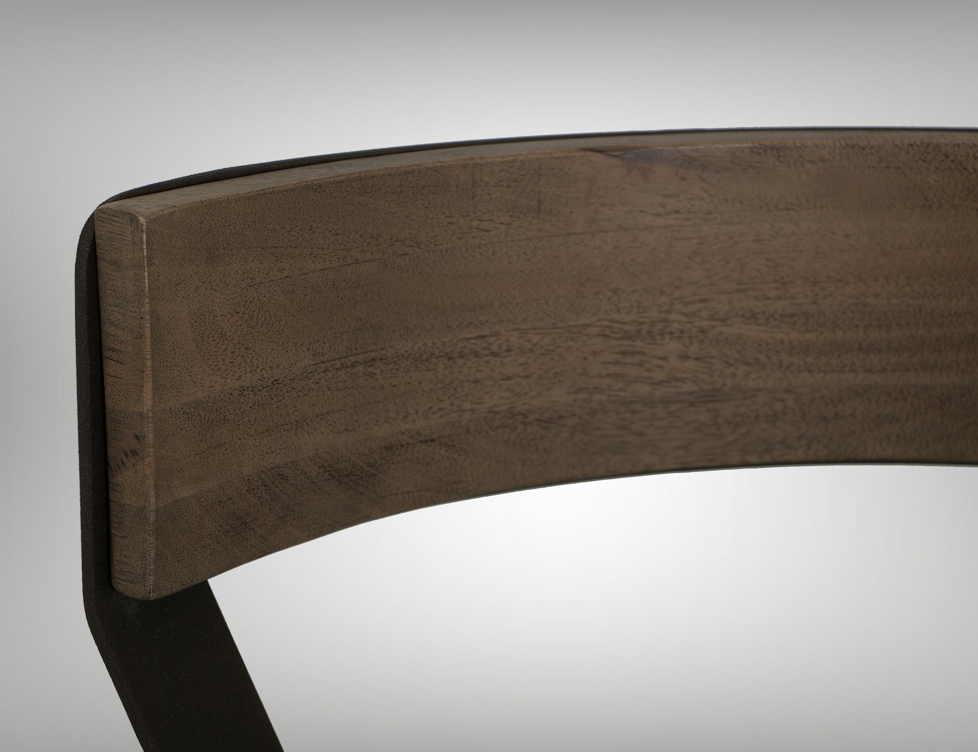 Upholstered Seat & Metal Frame Barstool, 24" - Dark Chocolate