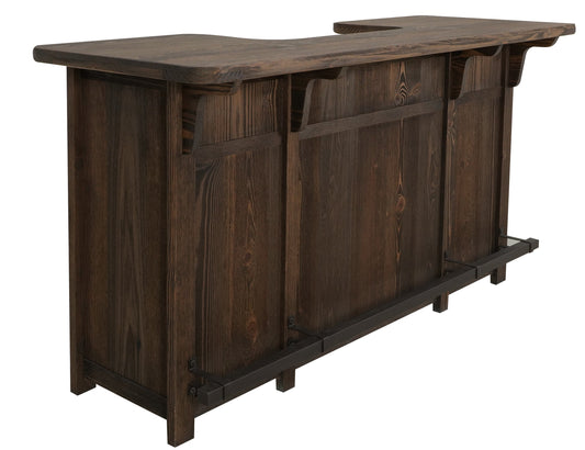 2 Drawer, 2 Door, Bar - Rookwood Brown