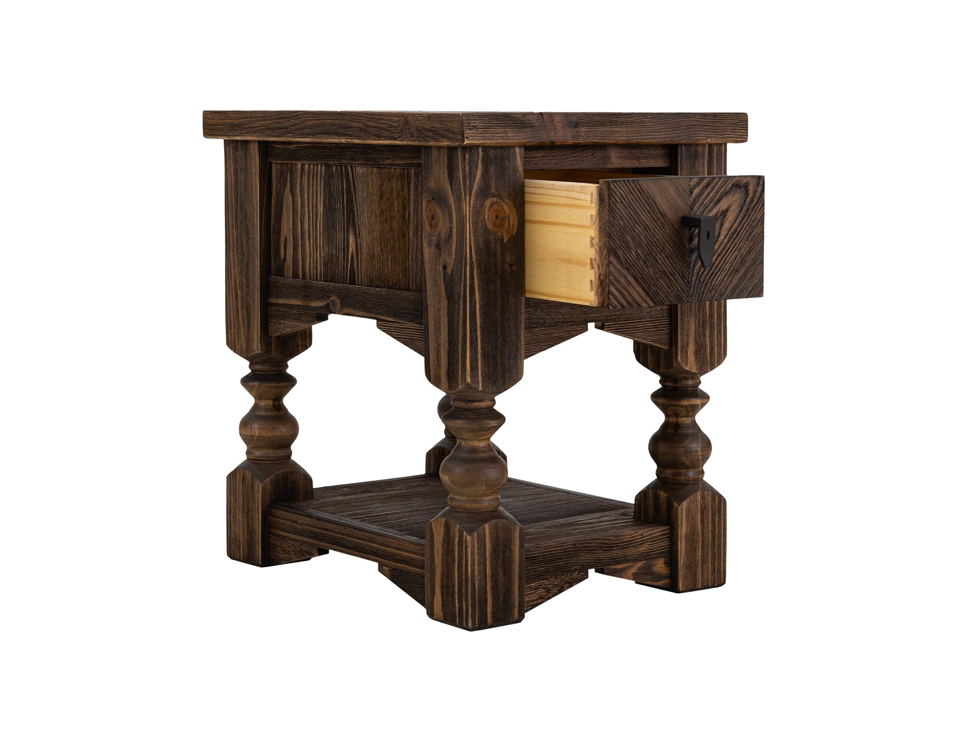 1 Drawer, Chairside Table - Caramel Brown