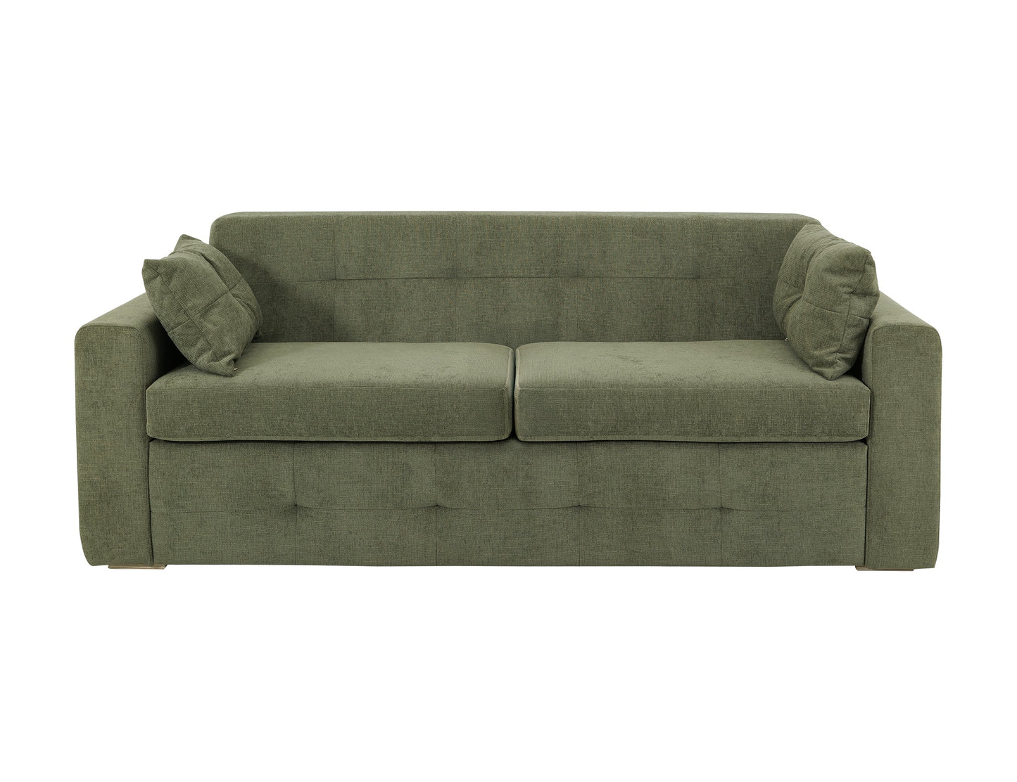 Pull-Out Sofa Bed Sleeper, Queen-Size mattress - Olive Green