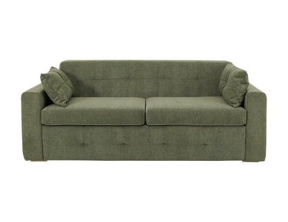 Pull-Out Sofa Bed Sleeper, Queen-Size mattress - Olive Green