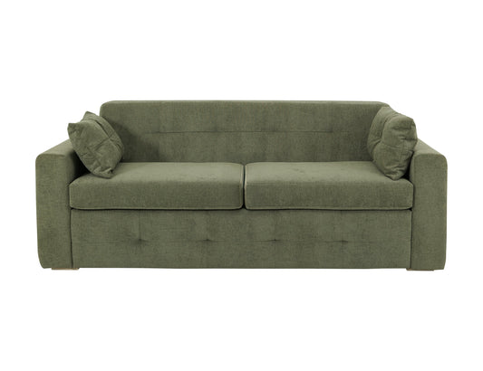 Pull-Out Sofa Bed Sleeper, Queen-Size mattress - Olive Green