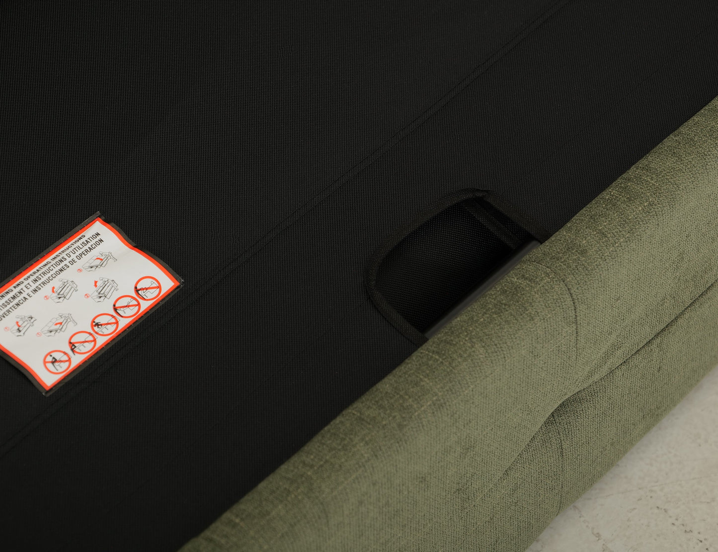 Pull-Out Sofa Bed Sleeper, Queen-Size mattress - Olive Green