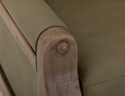 Wooden Frame & Base, Sofa - Sand Brown